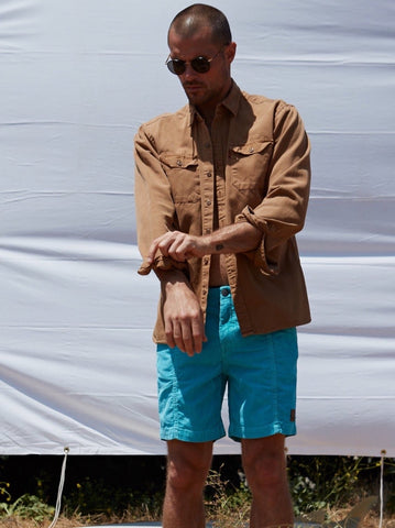 M'S PACIFICO CORD SHORT IN SAIL BLUE