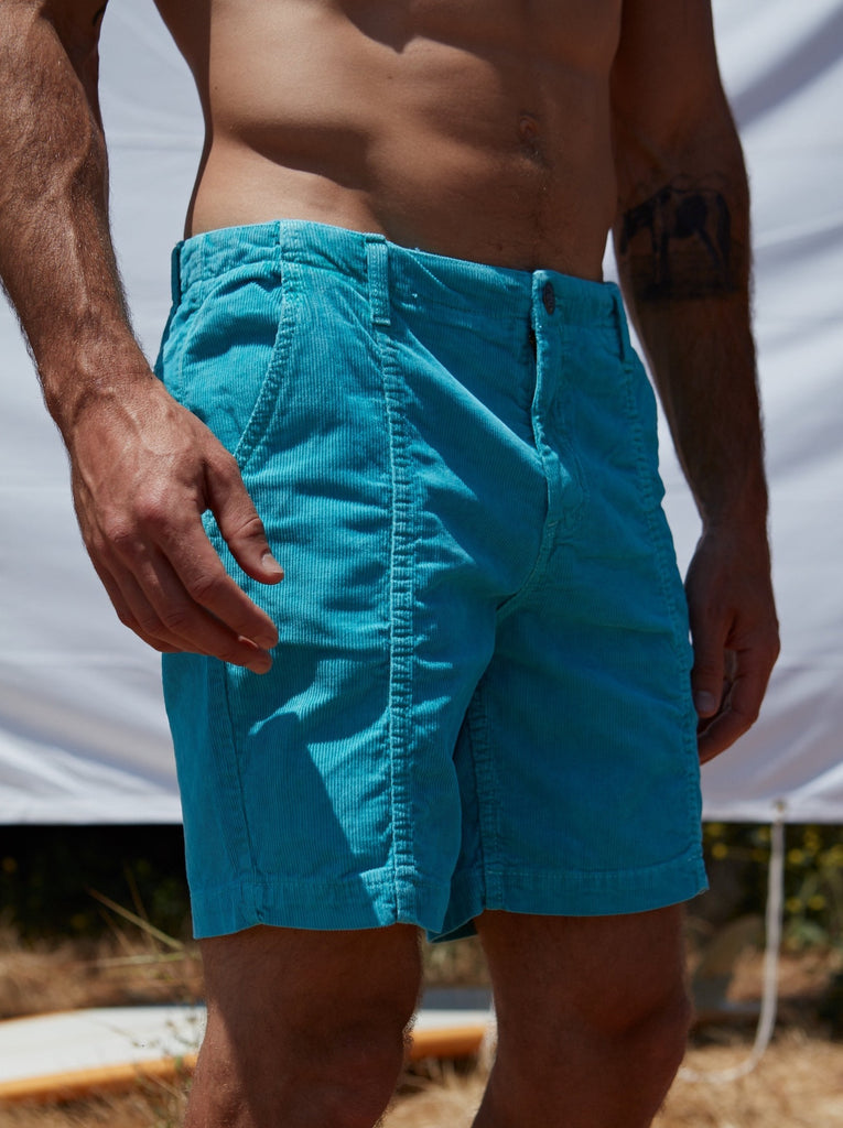 M'S PACIFICO CORD SHORT IN AQUA