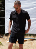 M'S PACIFICO CORD SHORT IN BLACK IRIS