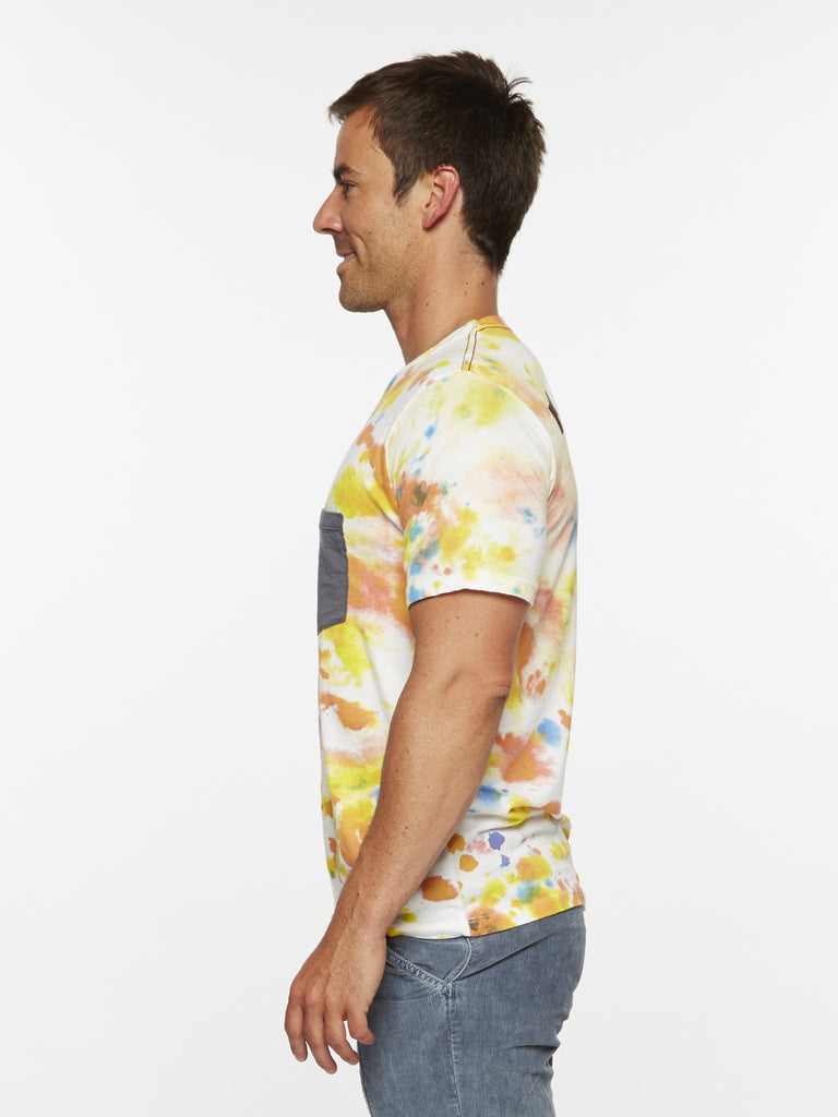 M's SUNSET TIE DYE POCKET TEE